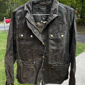 J. Crew Olive Jacket with Gold Accents